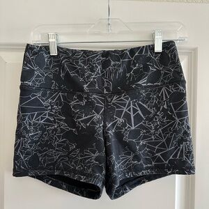 Fleo Black and Gray Power High Rise Shorts